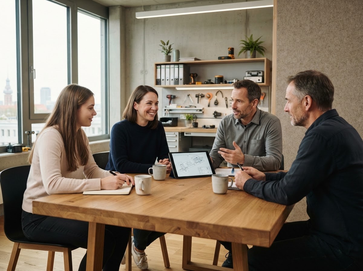 Kranelo Team bei der Entwicklung von Analysemodellen